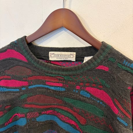 JOHN ASHFORD 3D design knit(XL)