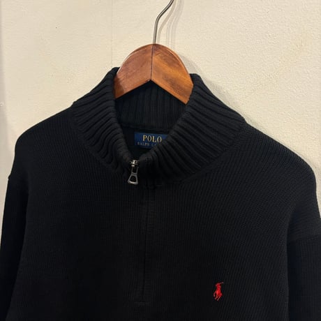 POLO RALPH LAUREN cotton half-zip sweater (XXL)