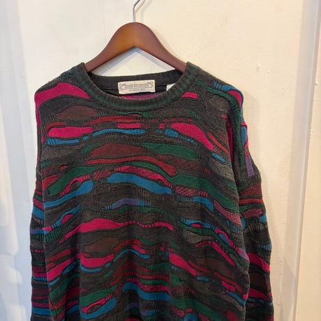 JOHN ASHFORD 3D design knit(XL)