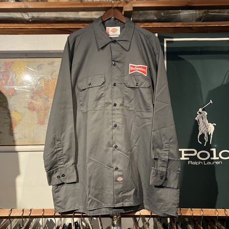 Dickies "BUDWISER" wappen l/s work shirt（XL)