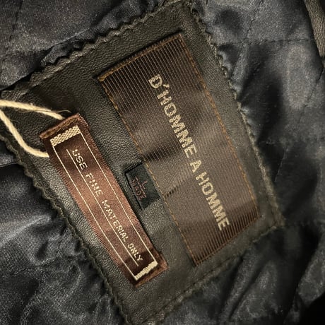 【web限定】D'HOMME A HOMME lamb lether middle jacket (L)