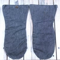 【web限定】no brand denim mitten gloves
