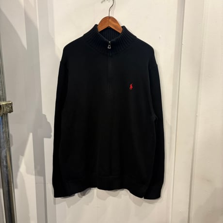 POLO RALPH LAUREN cotton half-zip sweater (XXL)
