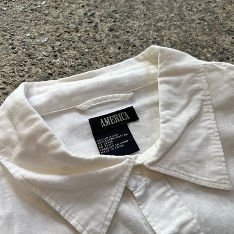 【Web限定】AMERICA linen s/s shirt (about L)