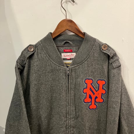 【web限定】Mitchellness"NY Mets"cotton full-zip jacket(XL)