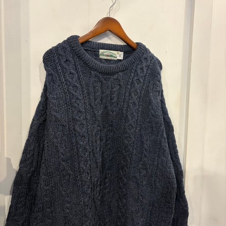 aran crafts wool Cable knitting swetear(XL)