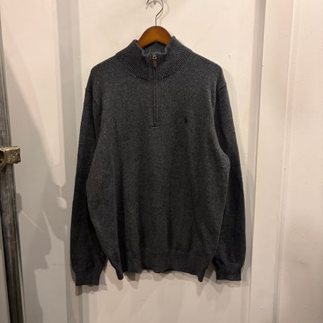 【Web限定】POLO RALPH LAUREN small pony half-zip knit (Gray/Purple)