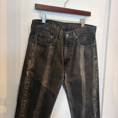 【Web限定】LEVI'S 505 faded black denim jeans(32)