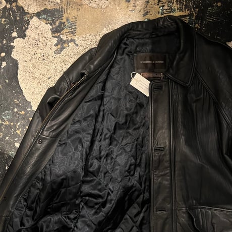 【web限定】D'HOMME A HOMME lamb lether middle jacket (L)