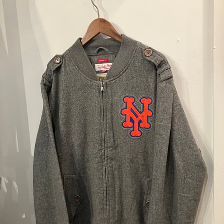 【web限定】Mitchellness"NY Mets"cotton full-zip jacket(XL)