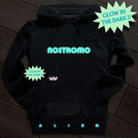 東京コミコン2022開催記念 THE NOSTROMO LV-426 HOODY 蓄光ブルー版