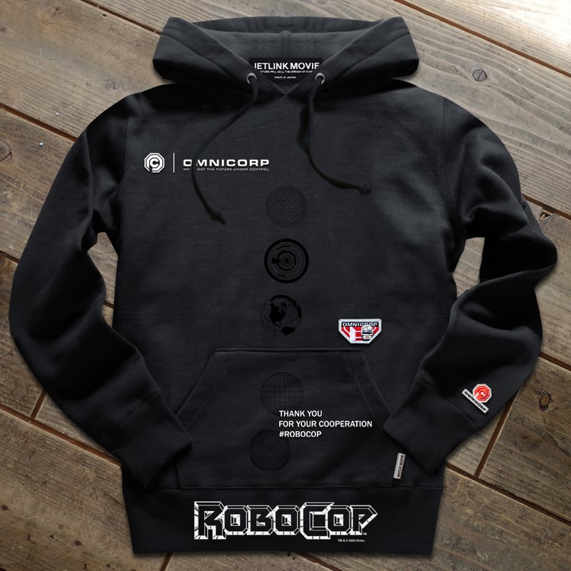 映画『ロボコップ』(1987年)より、ROBOCOP OMNI CORP HOODY | JE