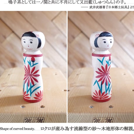 MINGEI JETLINK 秋田県由利本荘/佐藤こずえ作 長谷川清一古型こけし