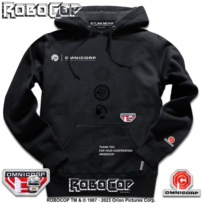 映画『ロボコップ』(1987年)より、ROBOCOP OMNI CORP HOODY | JE