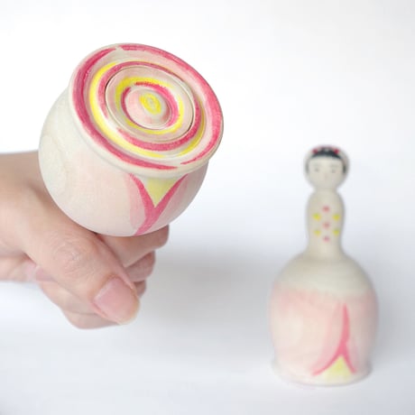 MINGEI JETLINK 秋田県由利本荘/佐藤こずえ作 HAUTE COUTURE des ROSE KOKESHI こけし