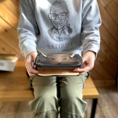 WOLF AND THE MOON WALLET 浅草三代目「山崎靴商店」謹製 長財布（無地版）