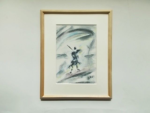 絵画 インテリア 水彩画 墨と水彩のコラボ画 カンタービレ A