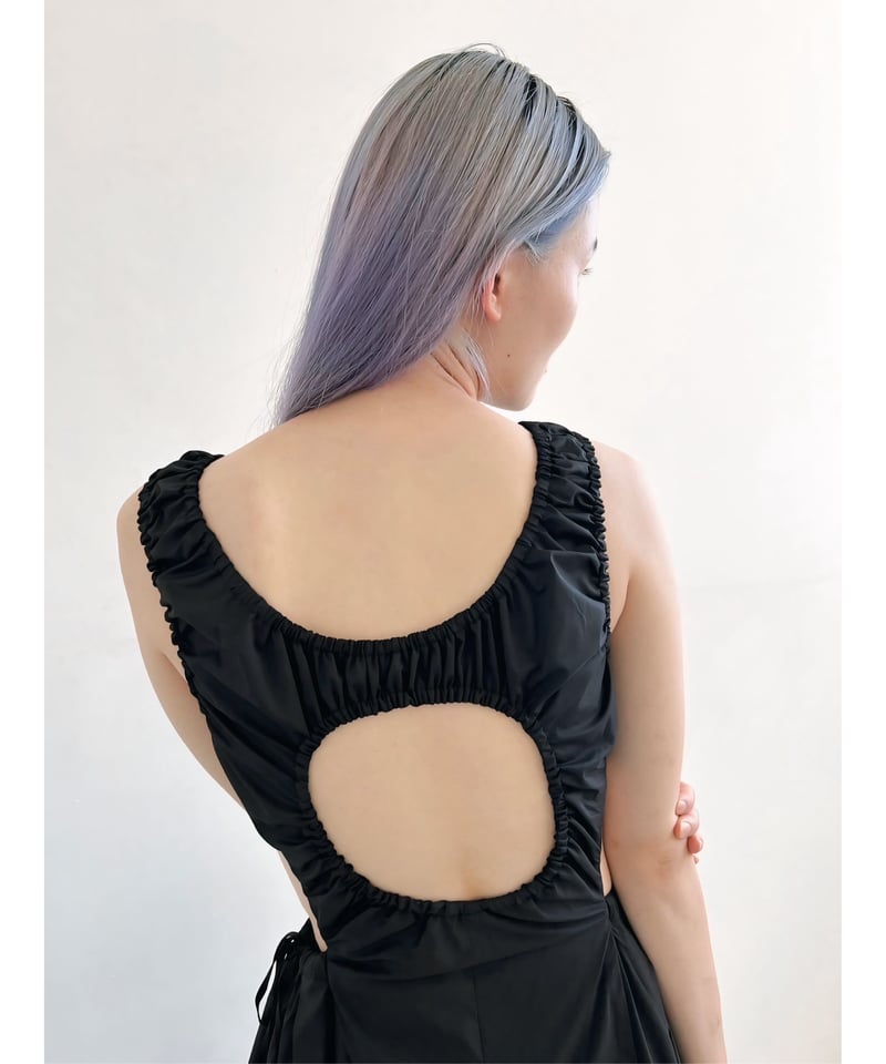 cut out gather dress | KISHIDAMIKI