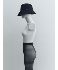 wool cloche hat - black