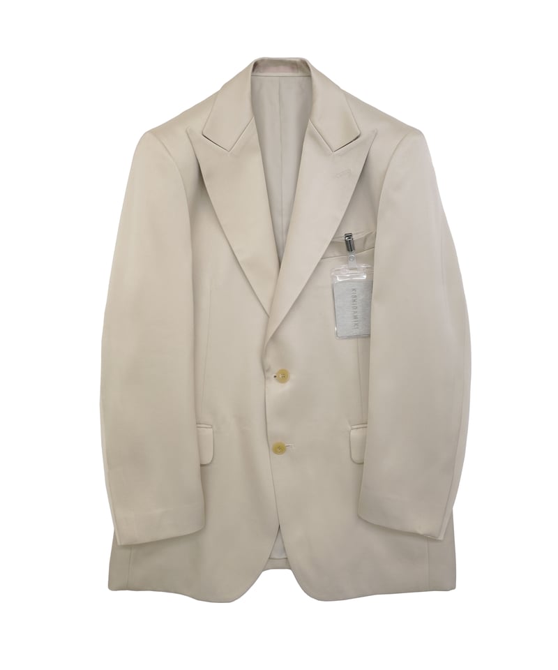 tailored over jacket with ID - ecru | KISHIDAMIKI