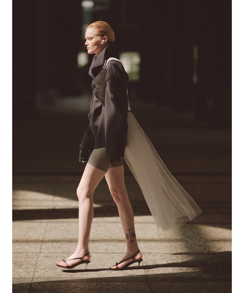 tec tulle dress - grey | KISHIDAMIKI tec tulle dress - grey | KISHIDAMIKI