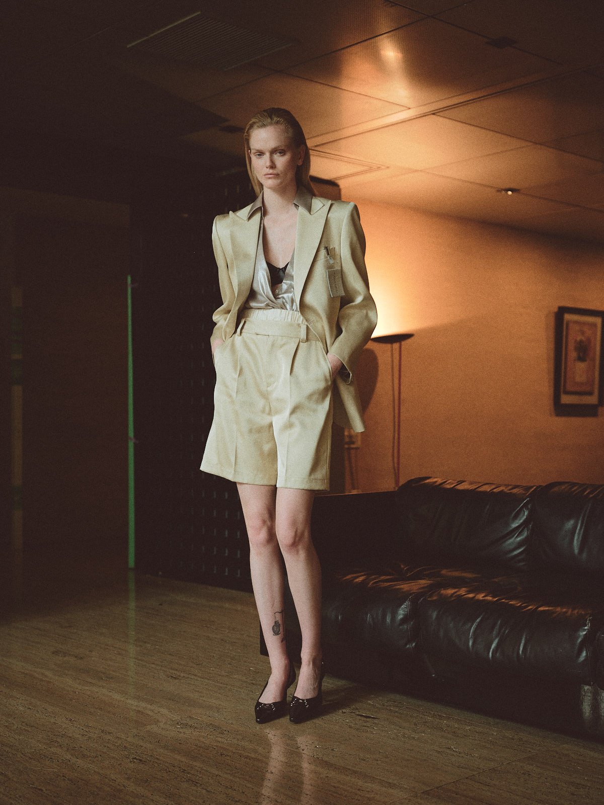 tailored shorts - ecru | KISHIDAMIKI tailored shorts - ecru | KISHIDAMIKI