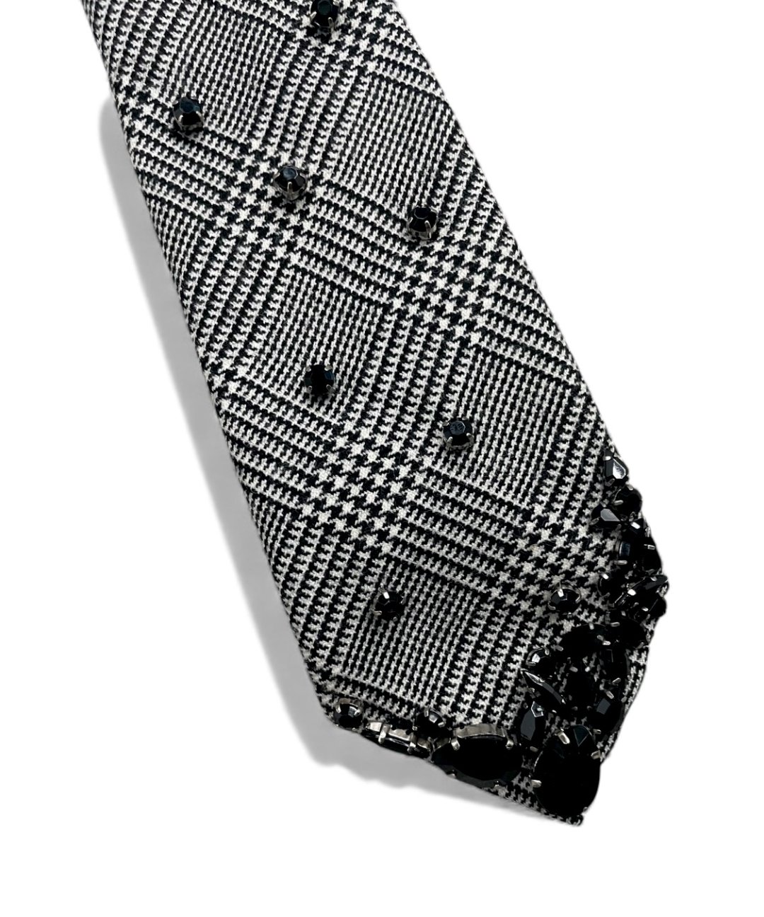 chain tie - glen check/ black bijou | KISHIDAMIKI