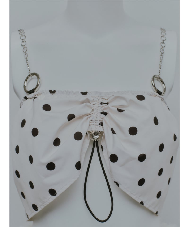 トップス kishidamiki chain bra (DOT WHITE) トップス kishidamiki chain bra (DOT WHITE) kishidamiki chain