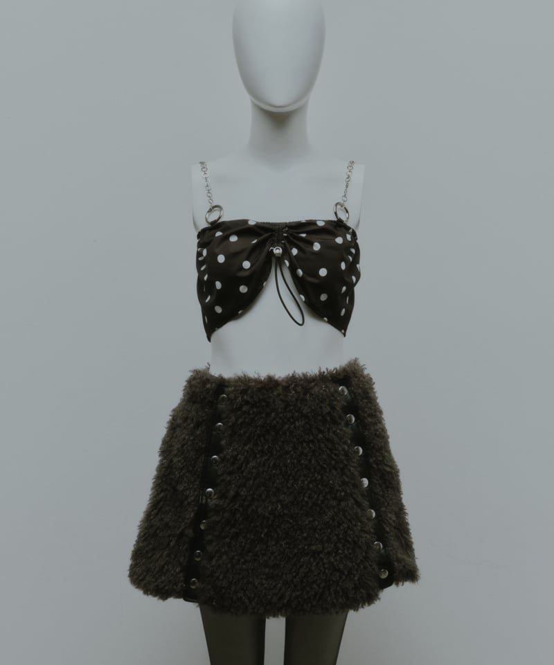 スカート KISHIDA MIKI poodle fur mini skirt KISHIDA MIKI poodle fur mini skirt
