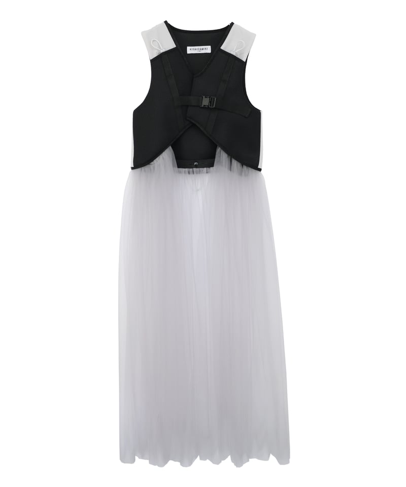 tec tulle dress - grey | KISHIDAMIKI tec tulle dress - grey | KISHIDAMIKI