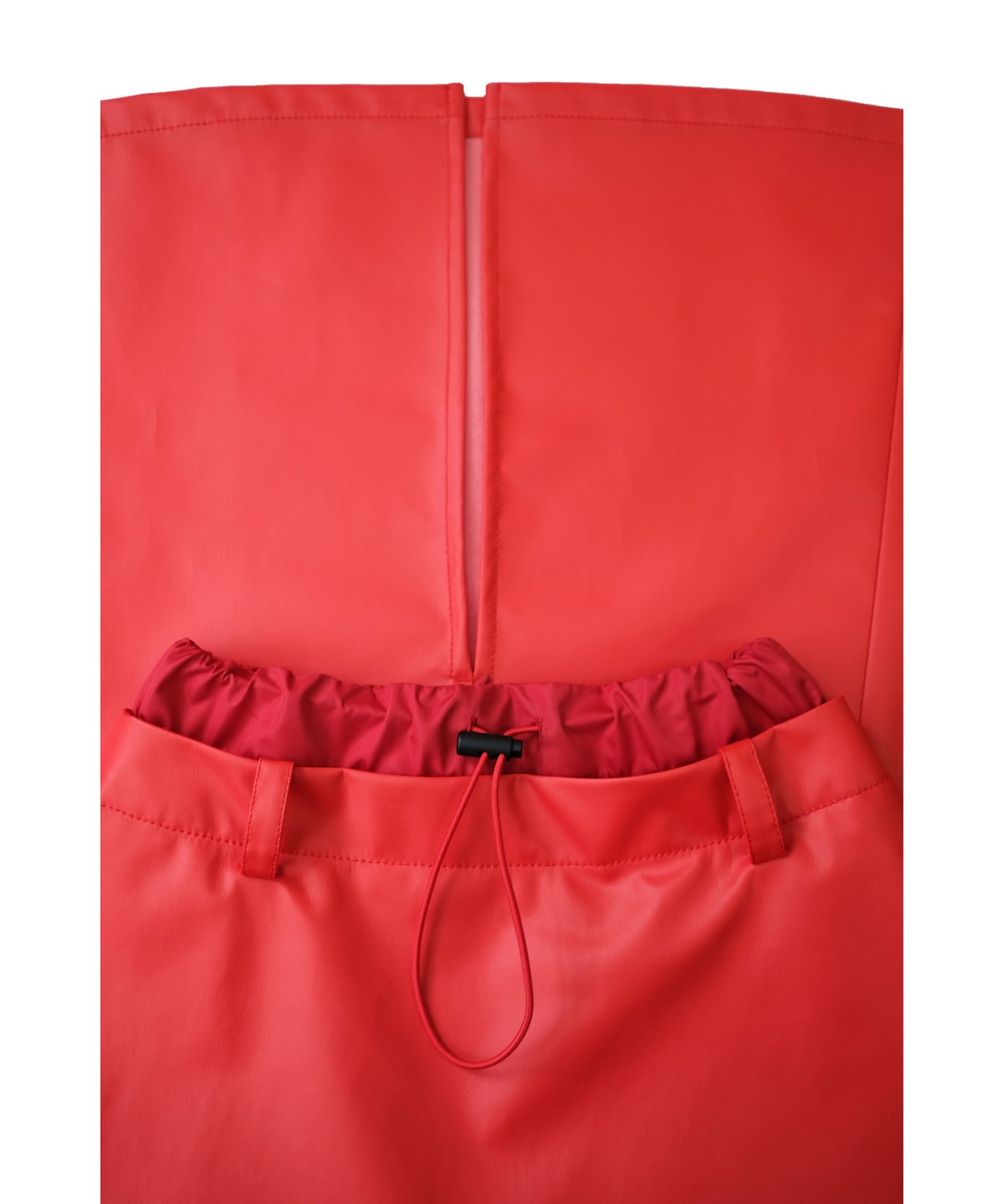 faux leather midi skirt - red | KISHIDAMIKI