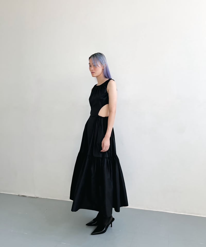 cut out gather dress | KISHIDAMIKI
