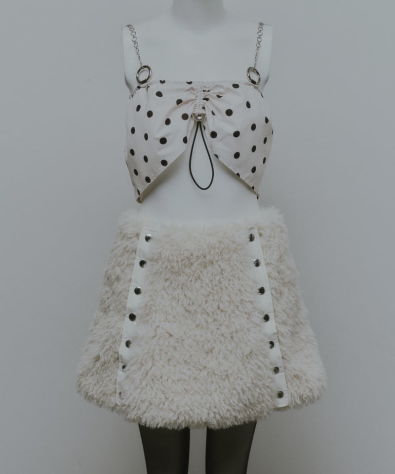 スカート KISHIDA MIKI poodle fur mini skirt kishida miki poodle fur mini skirt