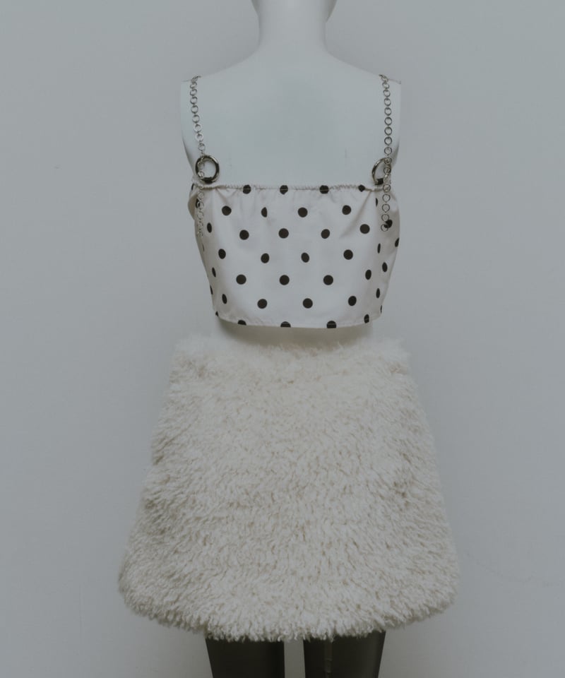 poodle fur mini skirt | KISHIDAMIKI 