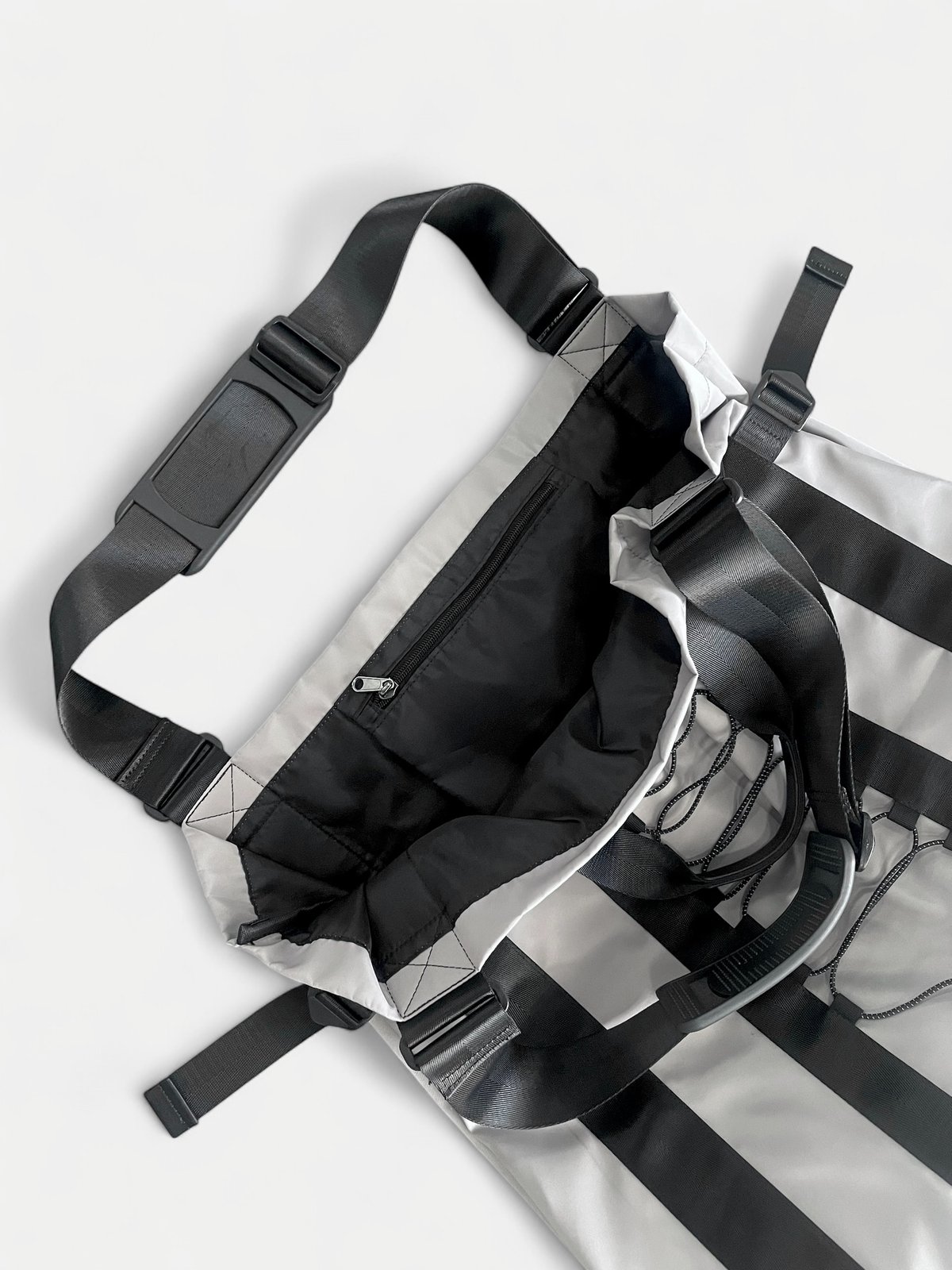 oversized 2way bag (silver) | KISHIDAMIKI