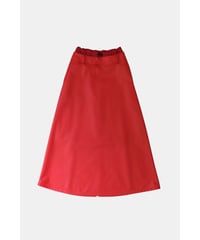 faux leather midi skirt - red
