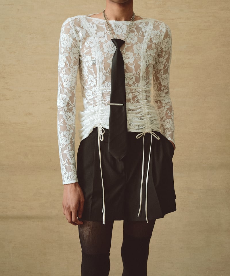 lace tops - white | KISHIDAMIKI lace tops - white | KISHIDAMIKI
