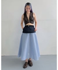 layered long skirt