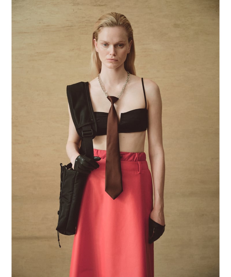 faux leather midi skirt - red | KISHIDAMIKI faux leather midi skirt - red | KISHIDAMIKI
