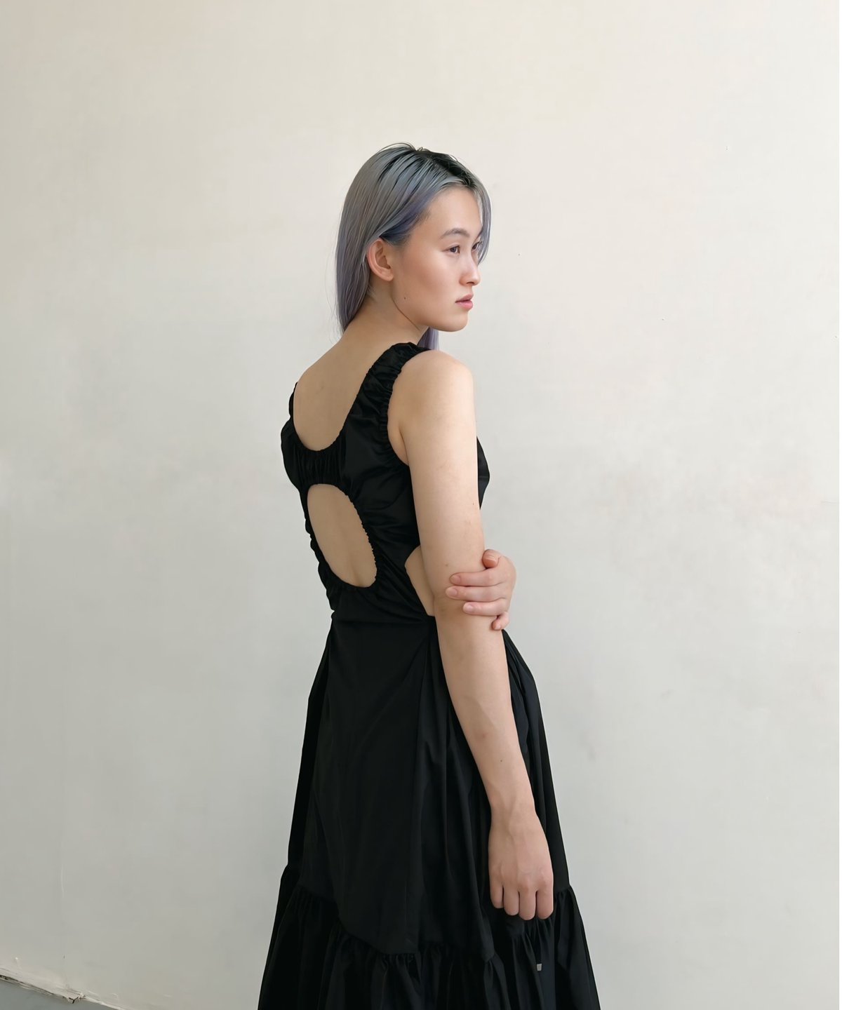 cut out gather dress | KISHIDAMIKI