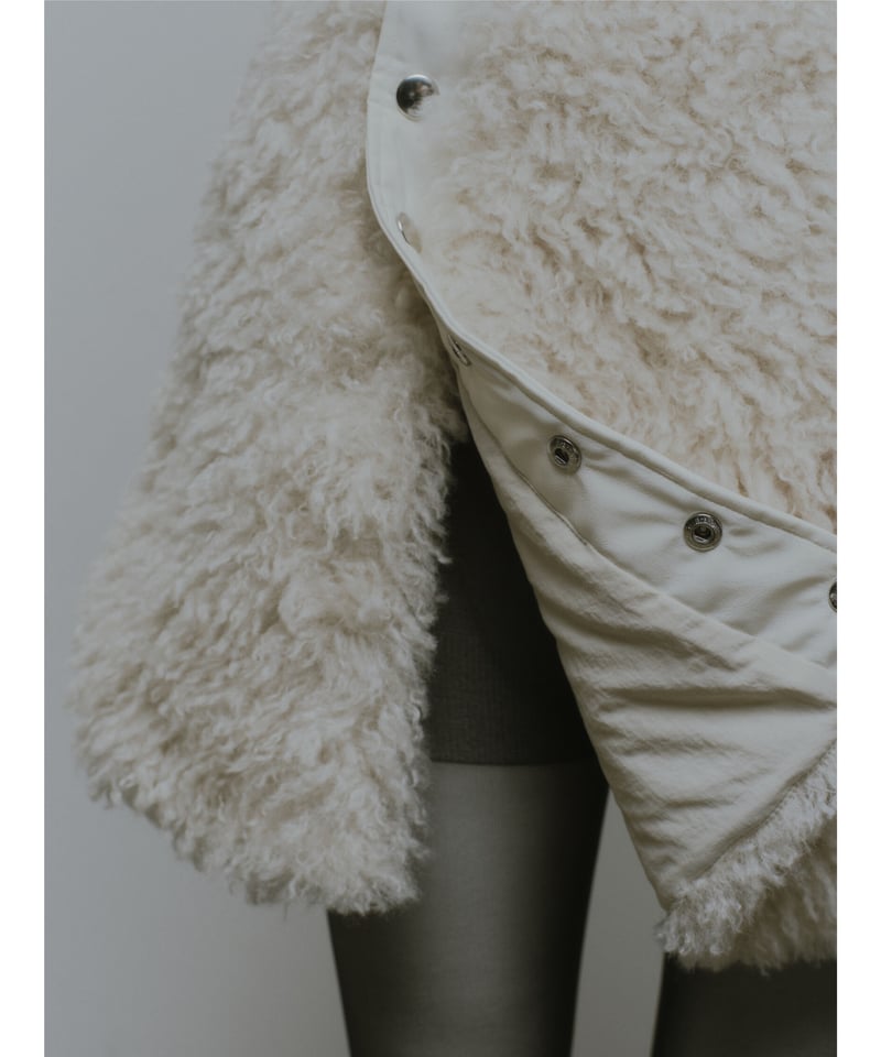 poodle fur mini skirt | KISHIDAMIKI 