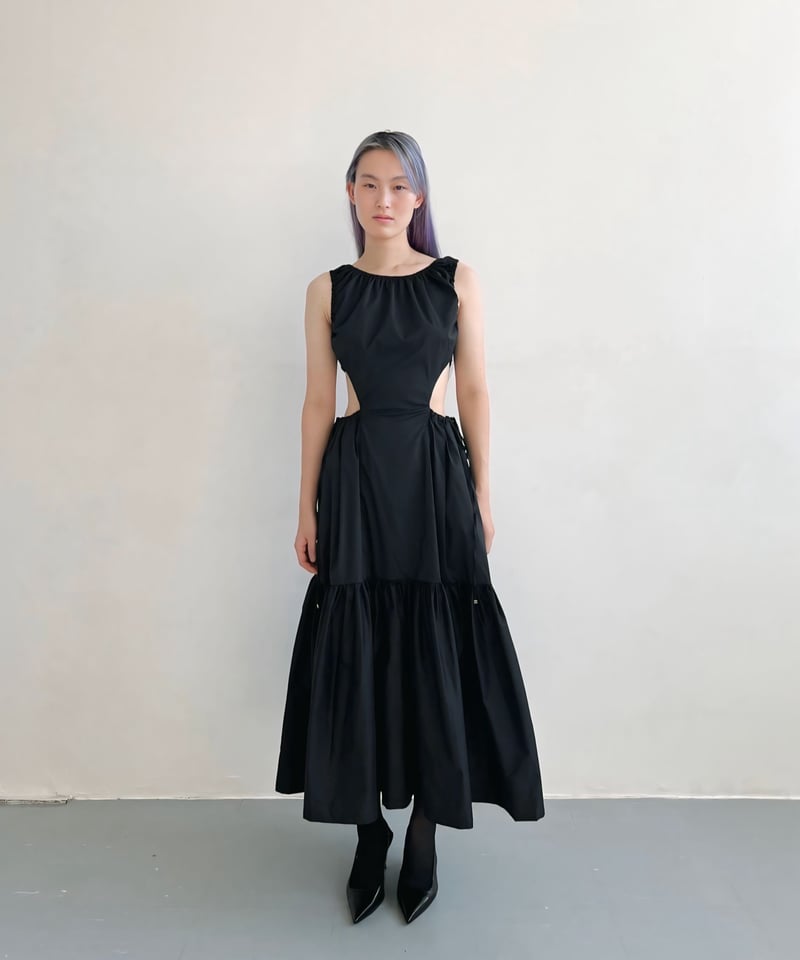 cut out gather dress | KISHIDAMIKI