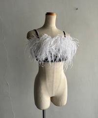 litmus kishidamiki オーストリッチ フェザーブラ 黒 ostrich feather bra (BK×BK) | KISHIDAMIKI