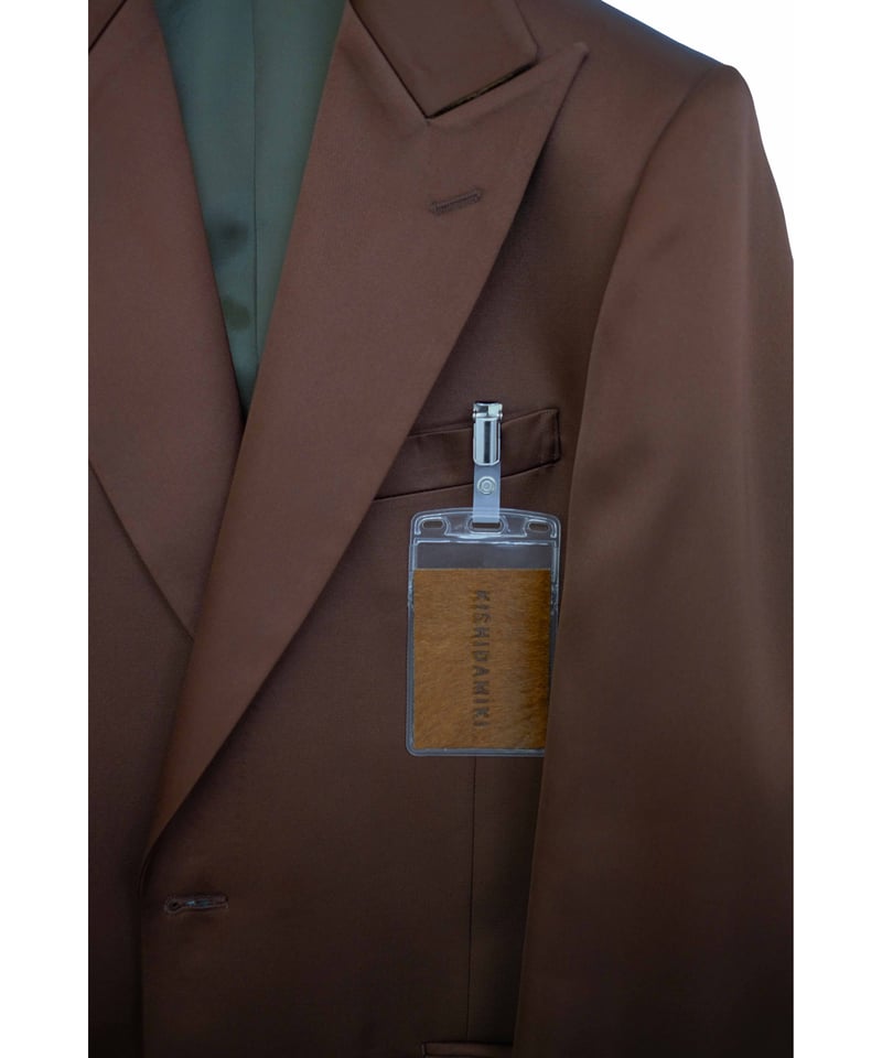 tailored over jacket with ID - brown | KISHIDAMIKI tailored over jacket with ID - brown | KISHIDAMIKI