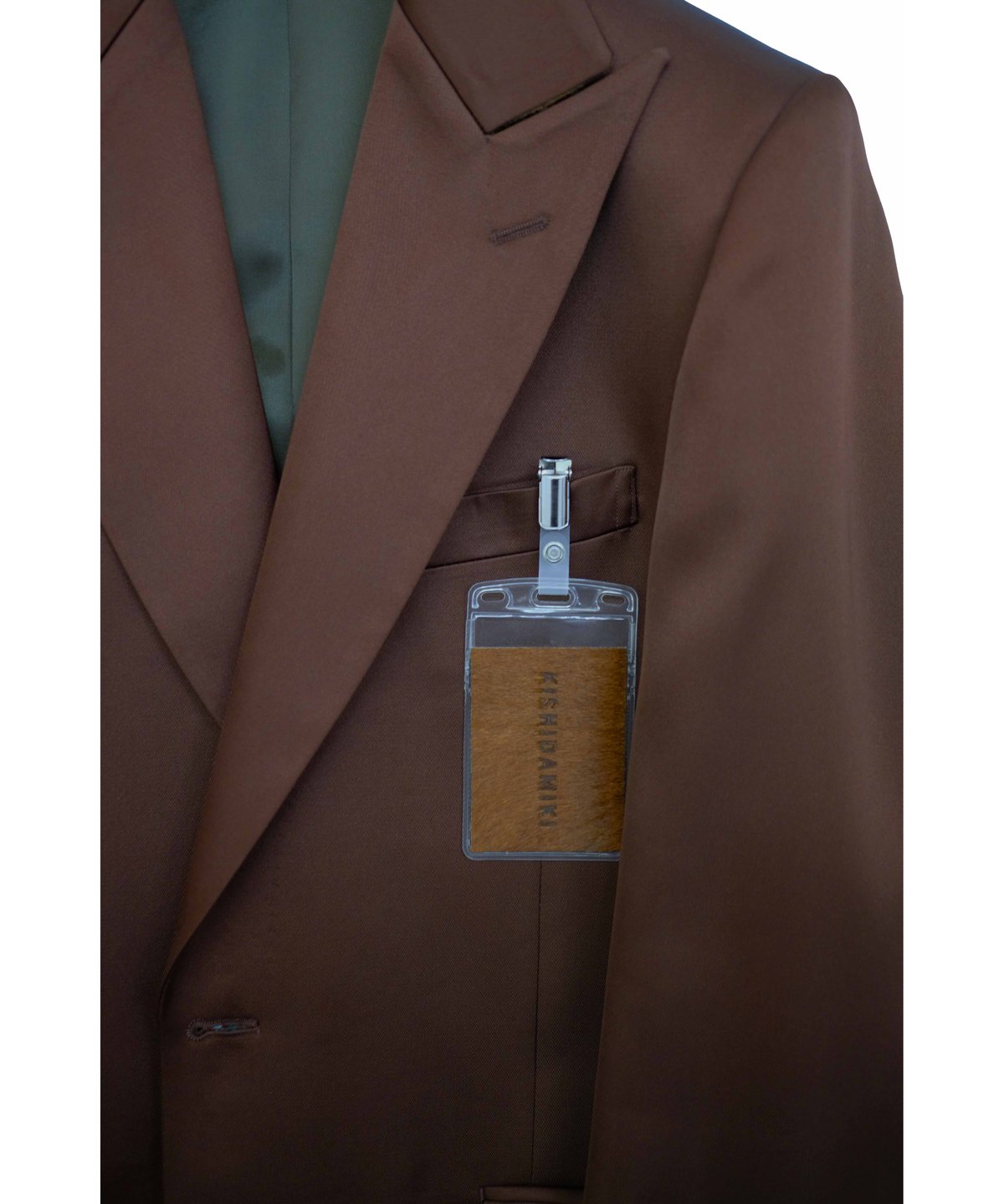tailored over jacket with ID - brown | KISHIDAMIKI tailored over jacket with ID - brown | KISHIDAMIKI