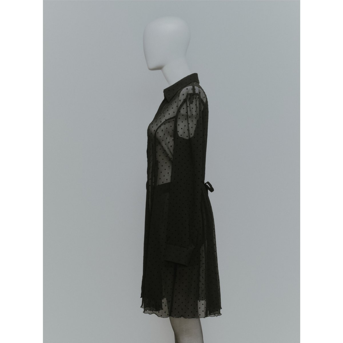 polka dot shirt dress (black) | KISHIDAMIKI polka dot shirt dress (black) | KISHIDAMIKI