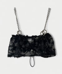 トップス kishidamiki25SS ostrichfeather bra white ostrich feather bra ( WHITE×GREY ) | KISHIDAMIKI