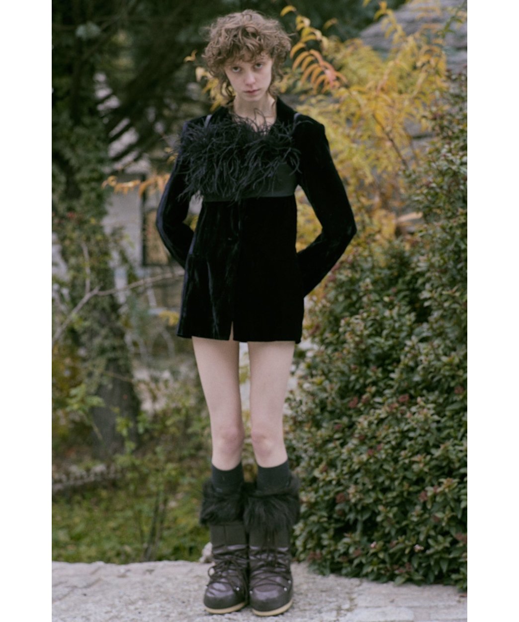 ostrich feather bra (BK×BK) | KISHIDAMIKI