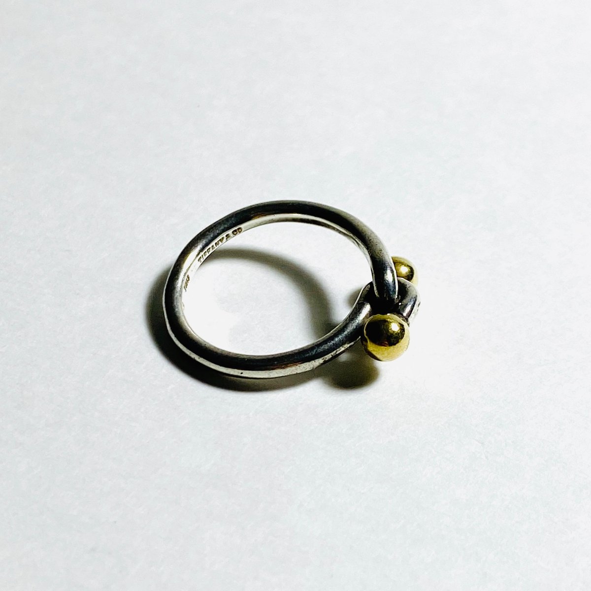本物■ティファニー■ツイスト コンビ リング/指輪/K18 スターリングシルバー 本物□ティファニー□ツイスト コンビ リング/指輪/K18