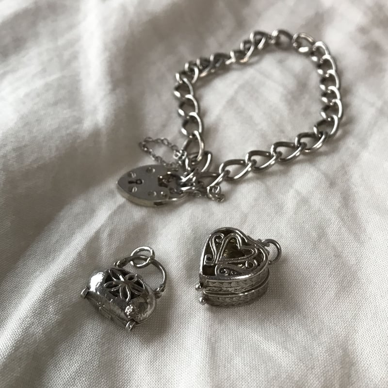 CHIROL VINTAGE シルバー パドロック チェーンブレスレット スターリングシルバー パドロックチェーンブレスレット - CHIROL